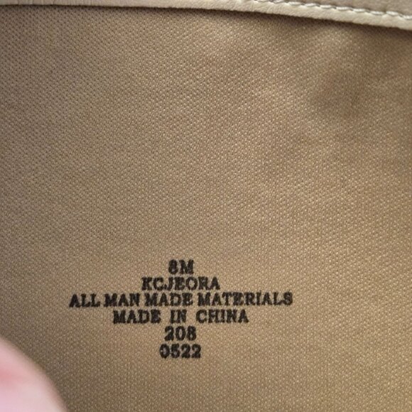 Calvin Klein Jeora Faux Leather Tall High Heel Dress Boots Light Natural 8M NWB - Picture 6 of 11